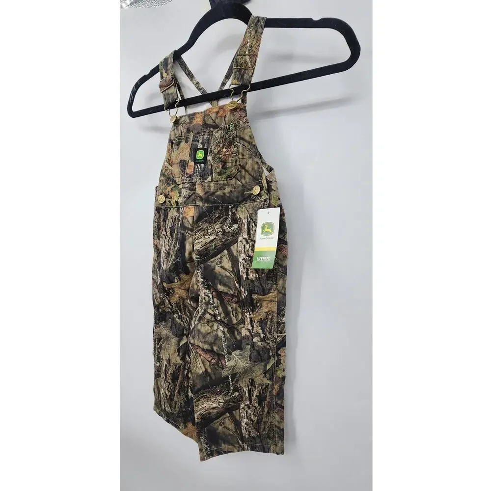 New NWT John‎ Deere Mossy Oak Toddler Camo Overalls Bibs Size 2T